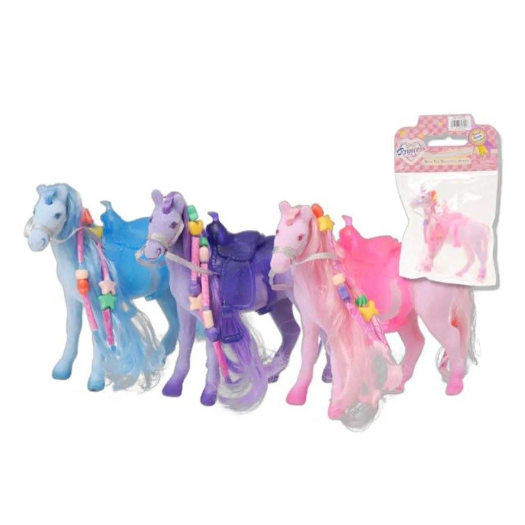 3 Pack Flocked Horses