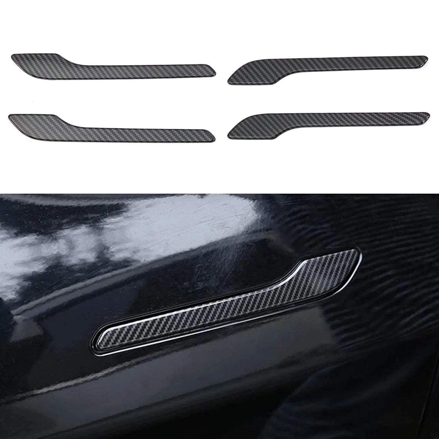 ABS Mirror Cover Door Handle Cover Turn Signal Cover for Tesla Model 3/Y 2021-2023