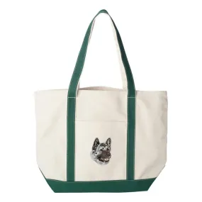 Akita Embroidered Tote Bag