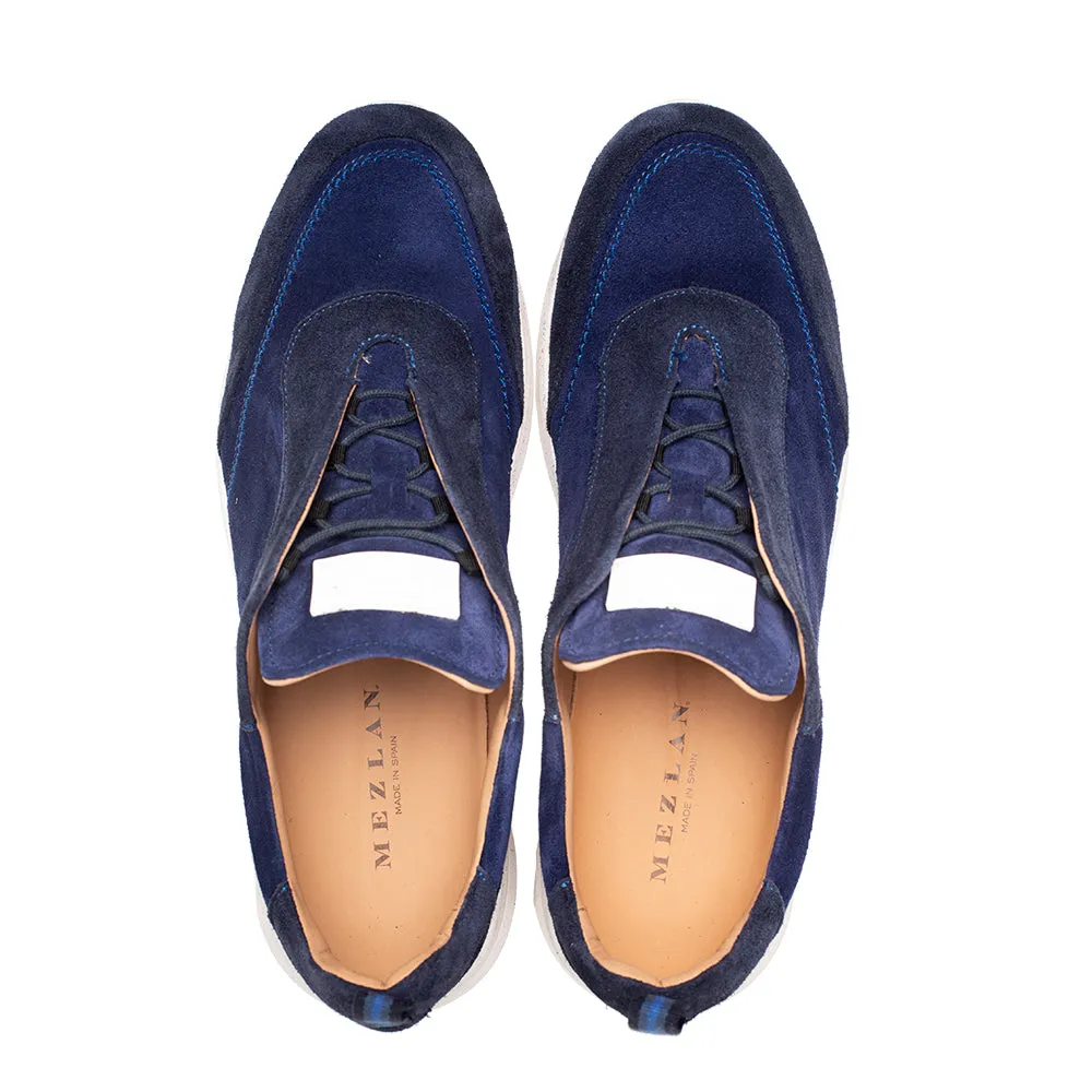 ALCOY SUEDE SNEAKER-Blue | Mezlan