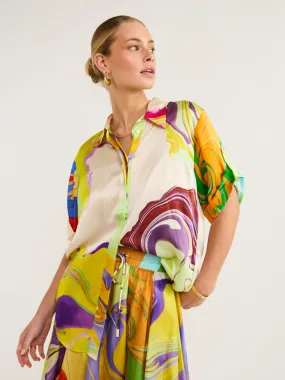 Alemais Luca Silk Shirt in Multi