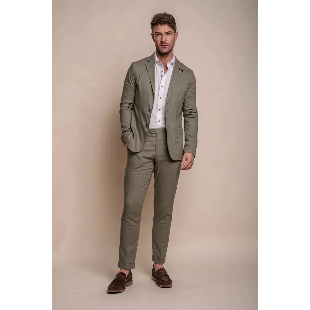 Alvari - Men's Sage Linen Summer Blazer