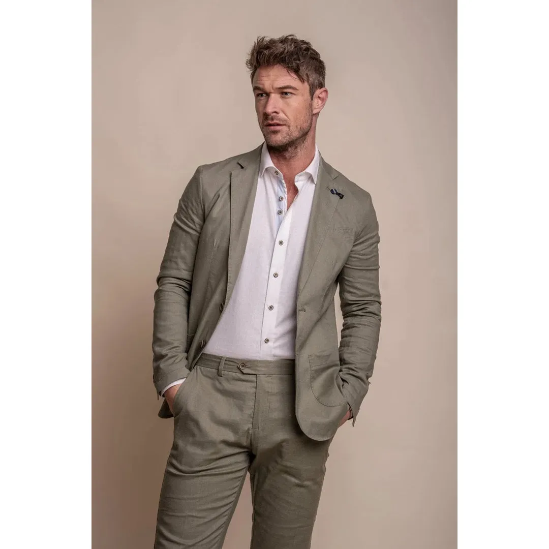 Alvari - Men's Sage Linen Summer Blazer