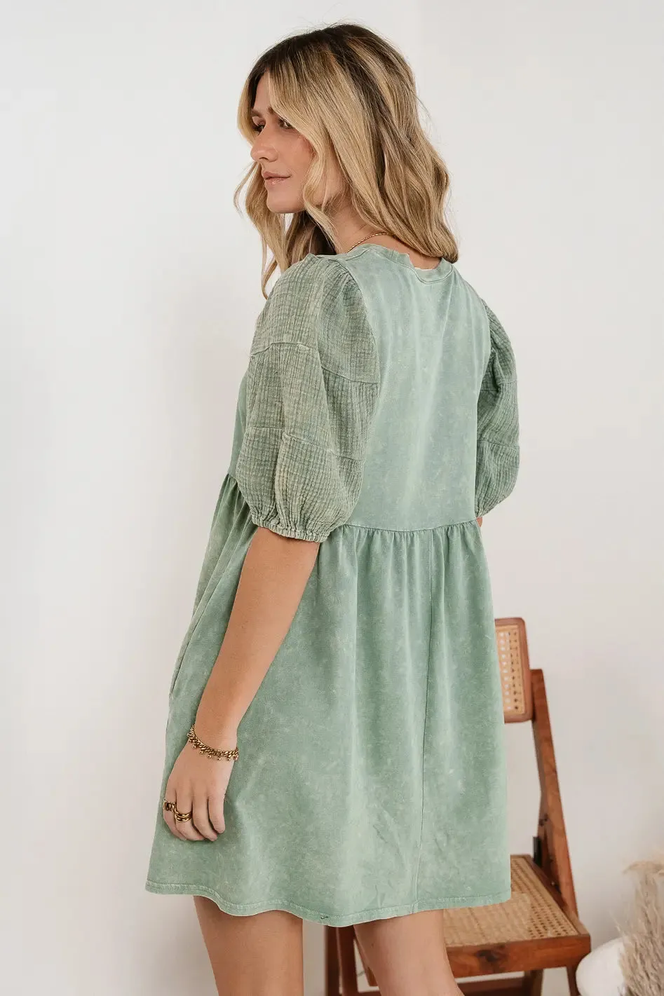 Andra Mini Dress in Sage