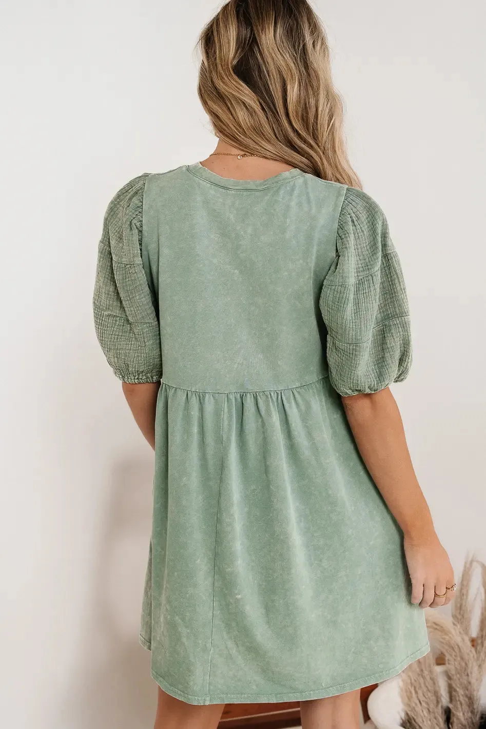 Andra Mini Dress in Sage