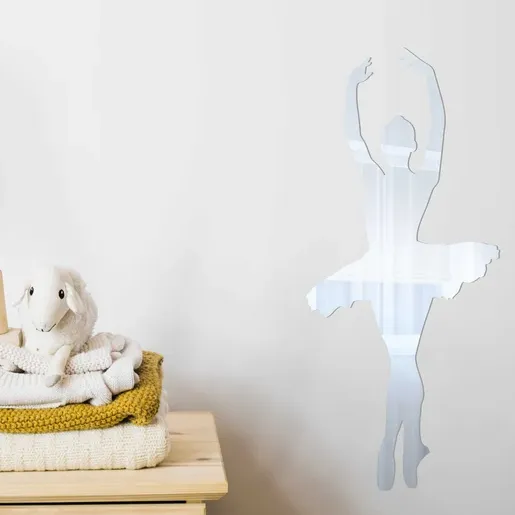 Ballerina Shaped Safe Kids Wall Mirror