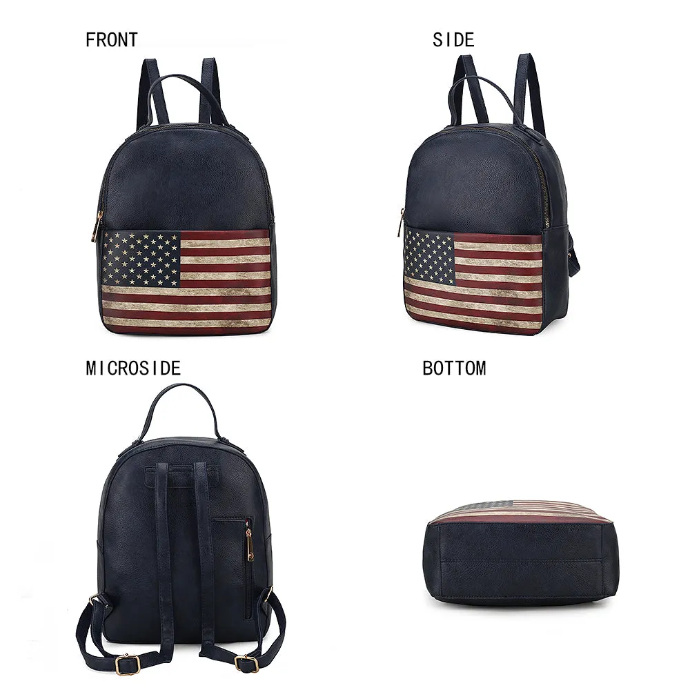 Briella Flag Print Backpack