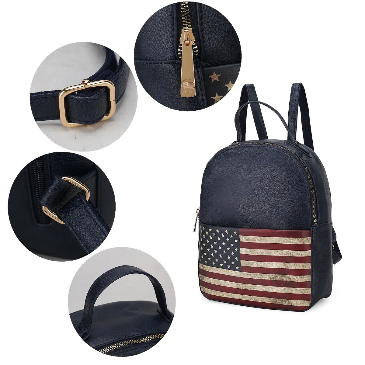 Briella Flag Print Backpack