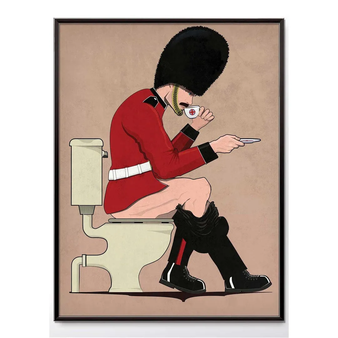 British Army Soldier on the Loo Print