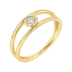 Bubble Solitaire Diamond Ring