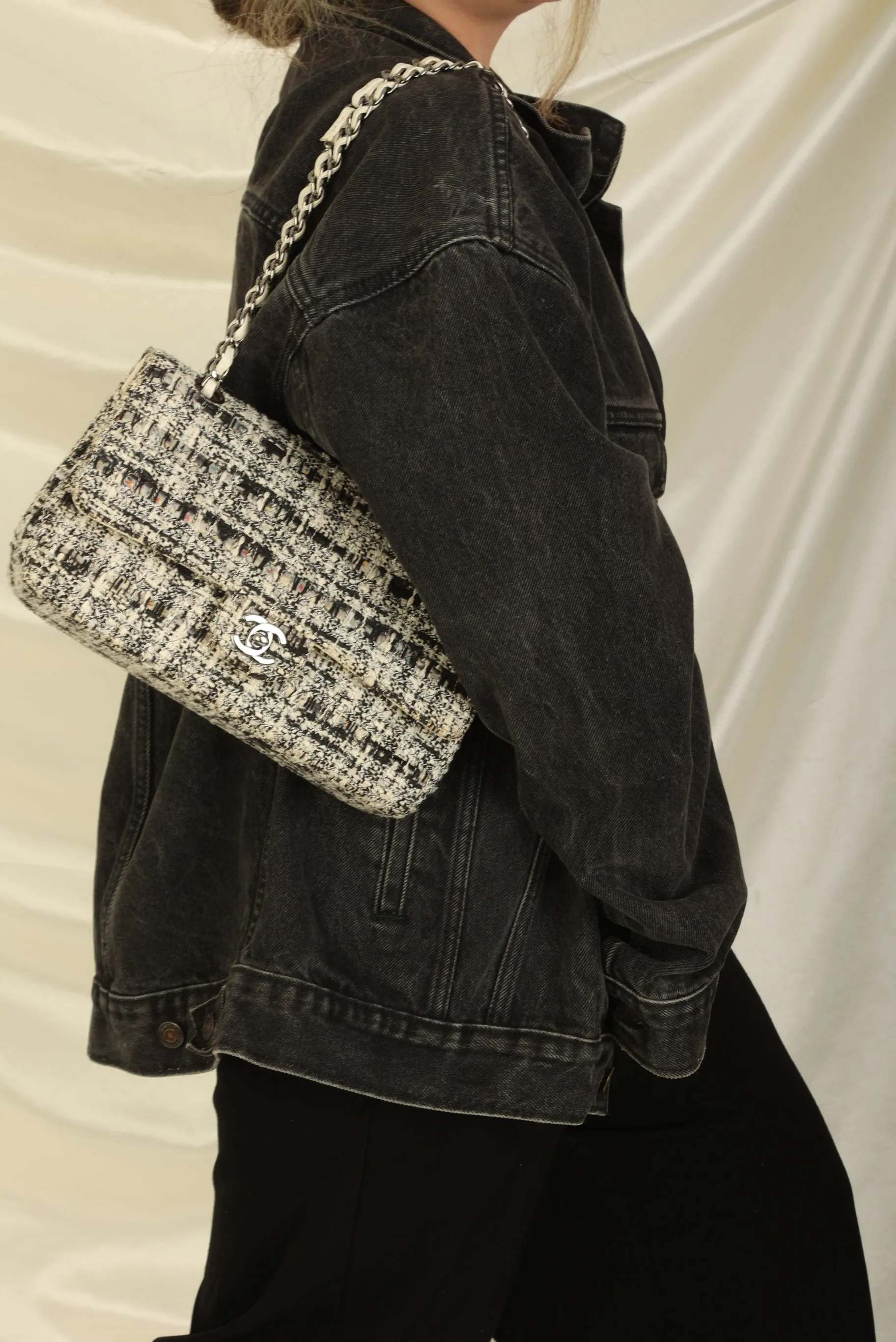 Chanel 2003 Tweed Double Flap