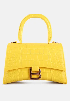 Croc Textured Mini Handbag