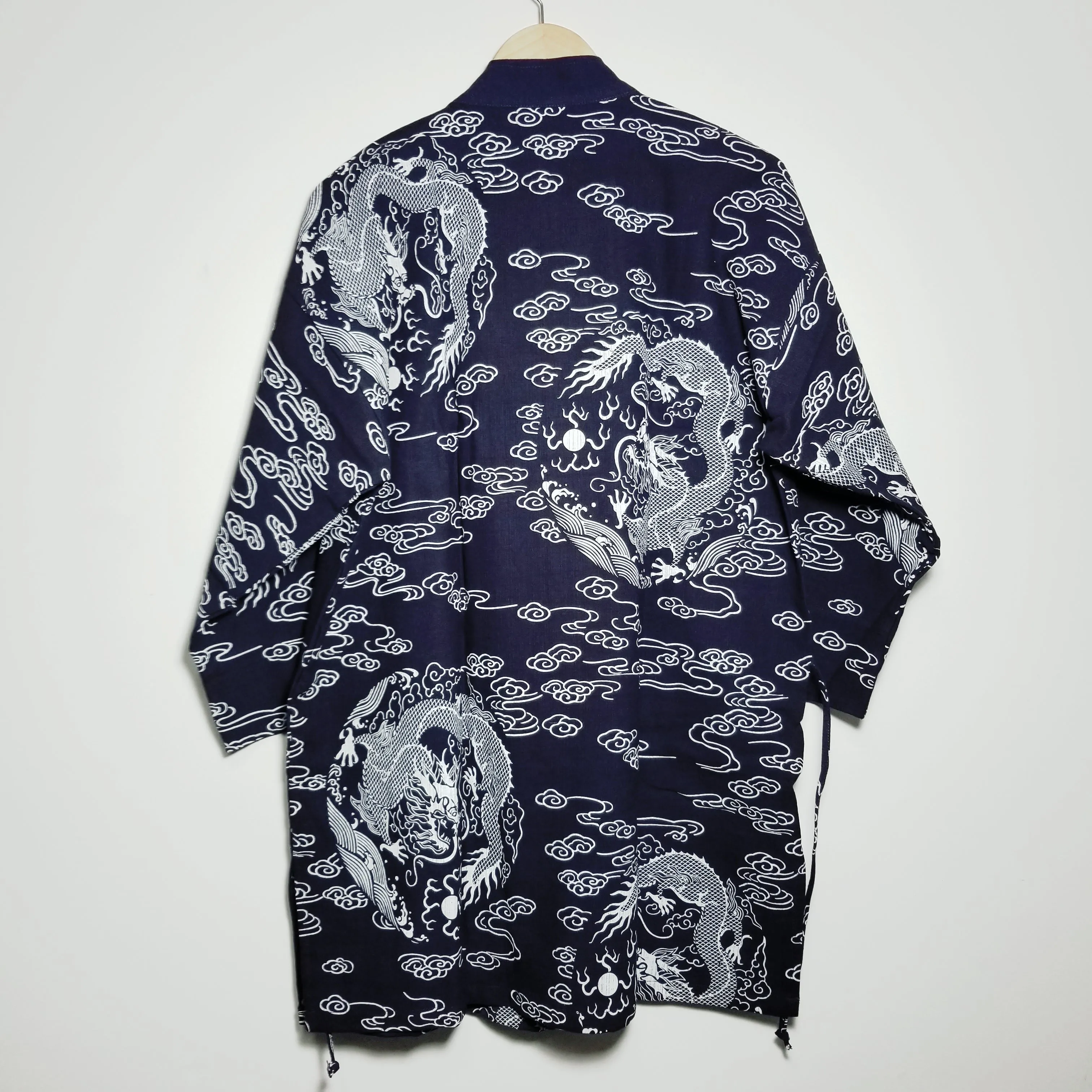 Deep Ocean Blue Dragon Noragi Kimono