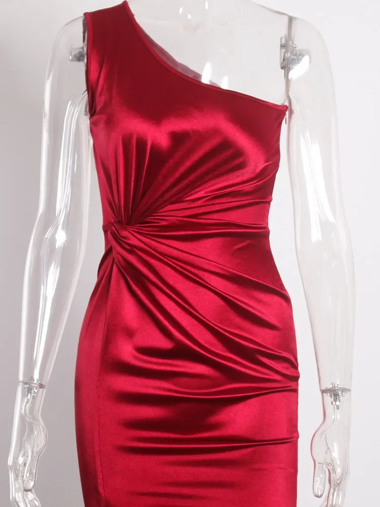 Elegant Burgundy Party Dress