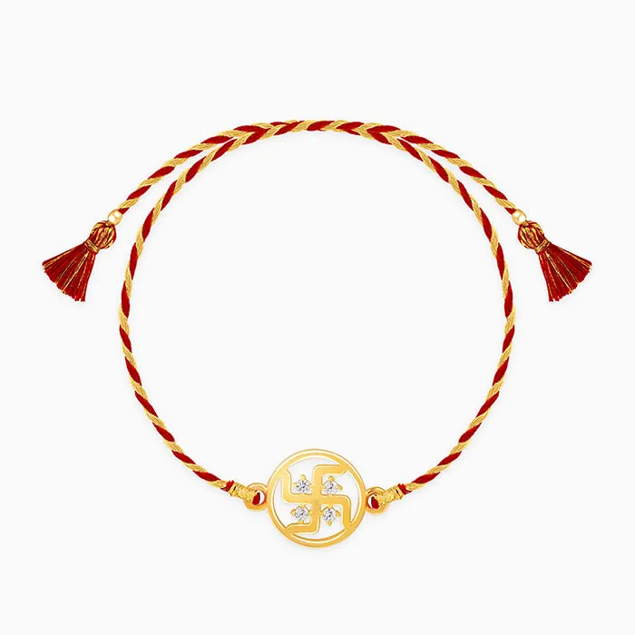 Golden Swastik Rakhi