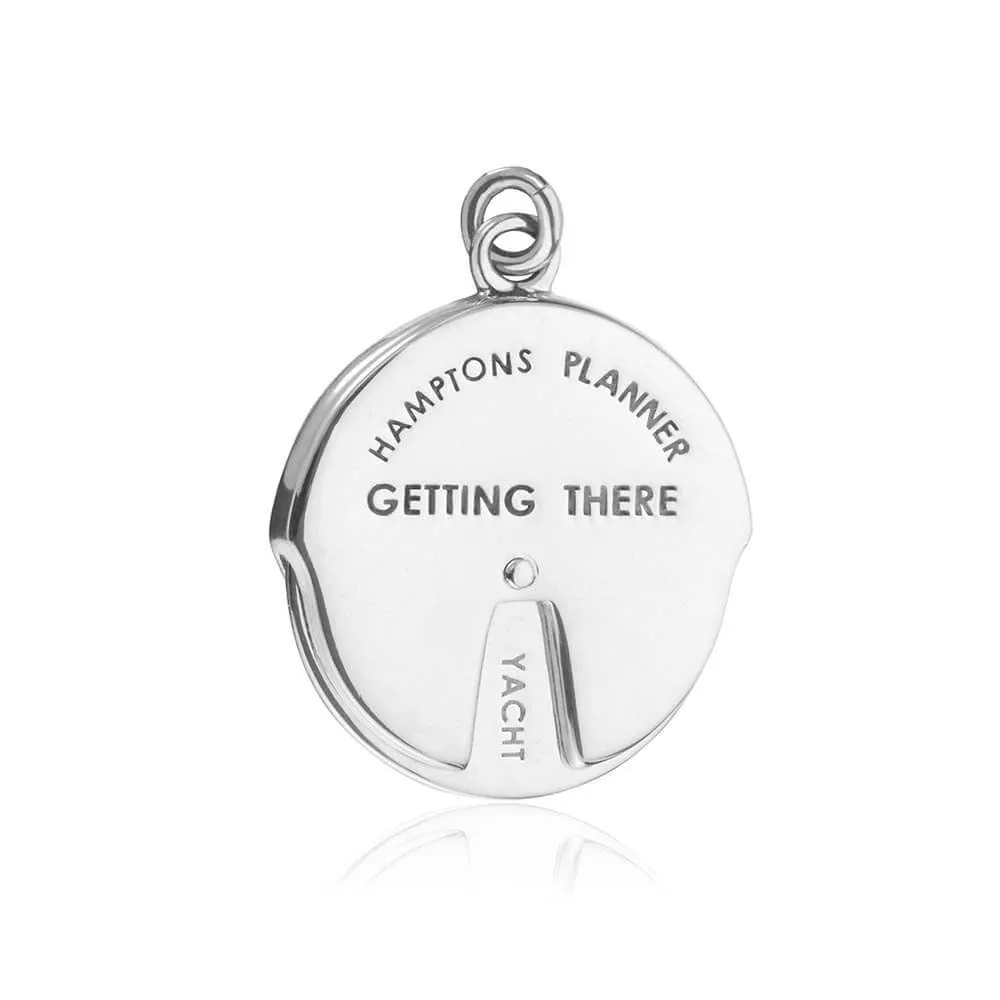 Hamptons Spinner Charm New York Silver