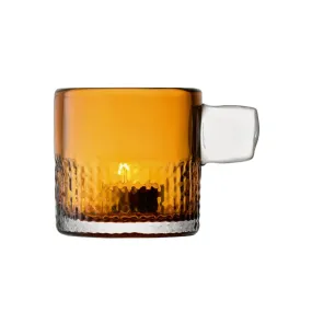 Handle Tealight Holder H9cm Amber