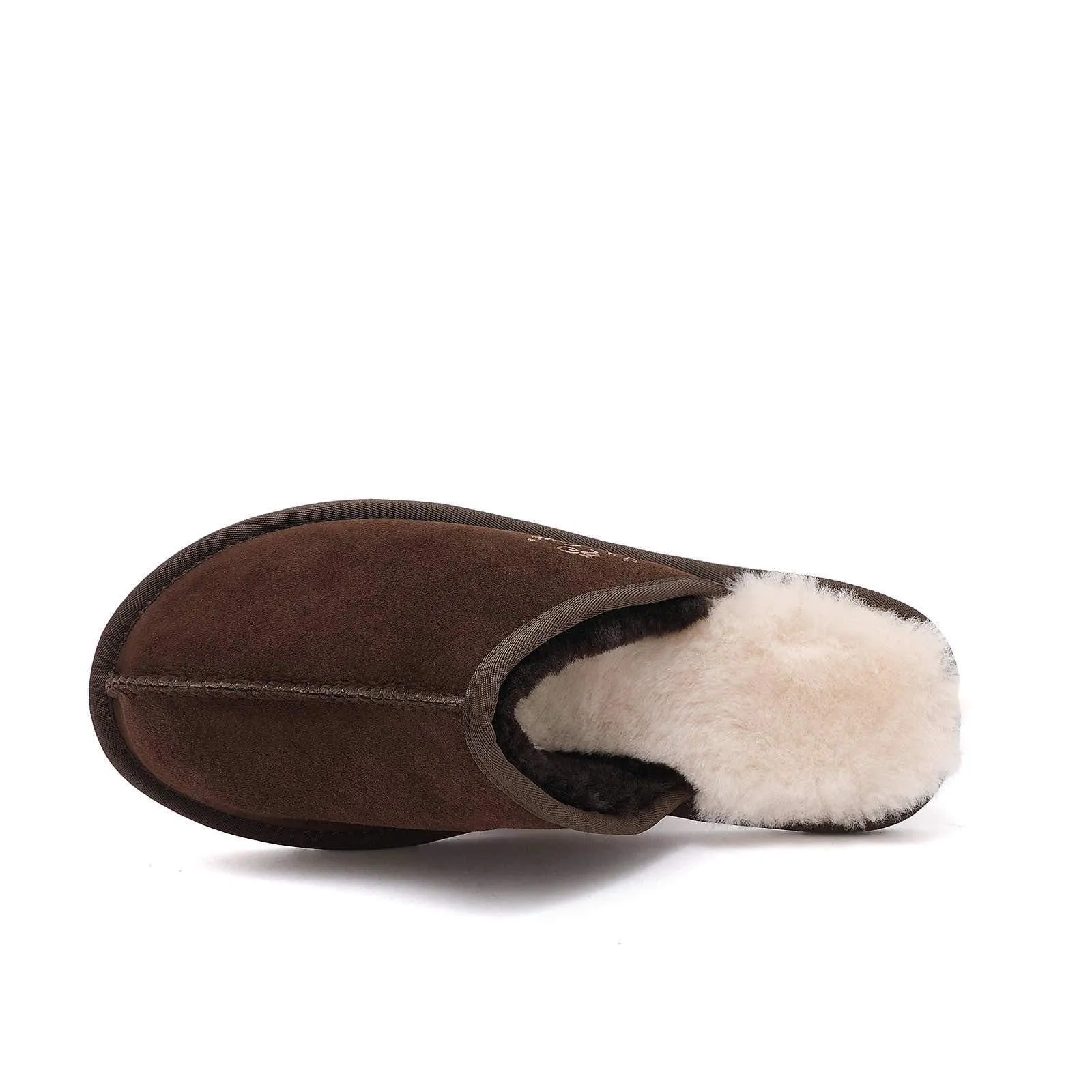 Men's Scuff - Australian Sheepskin UGG Slippers - Flexible Non-Slip Rubber Sole