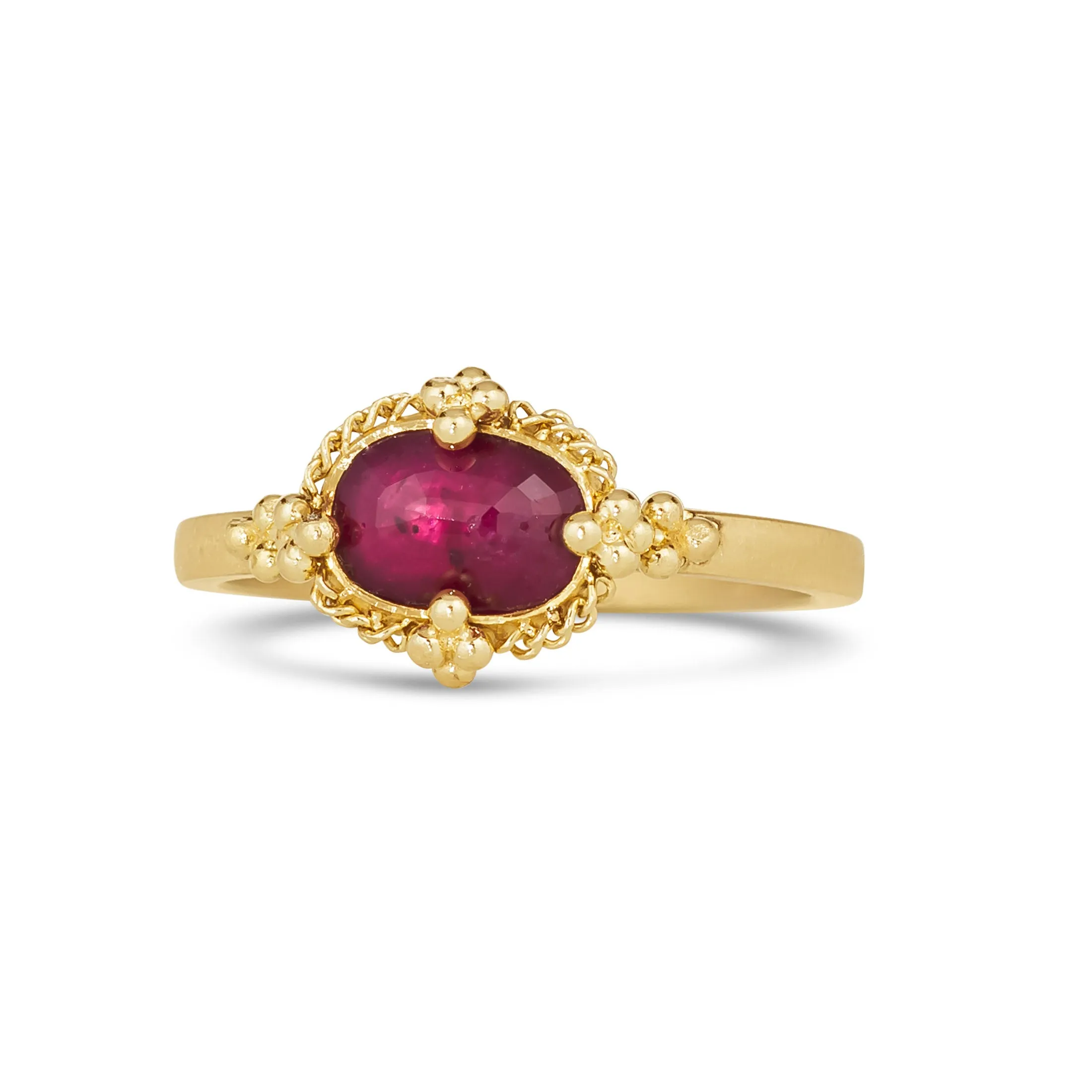 Petite Oval Ruby Ring