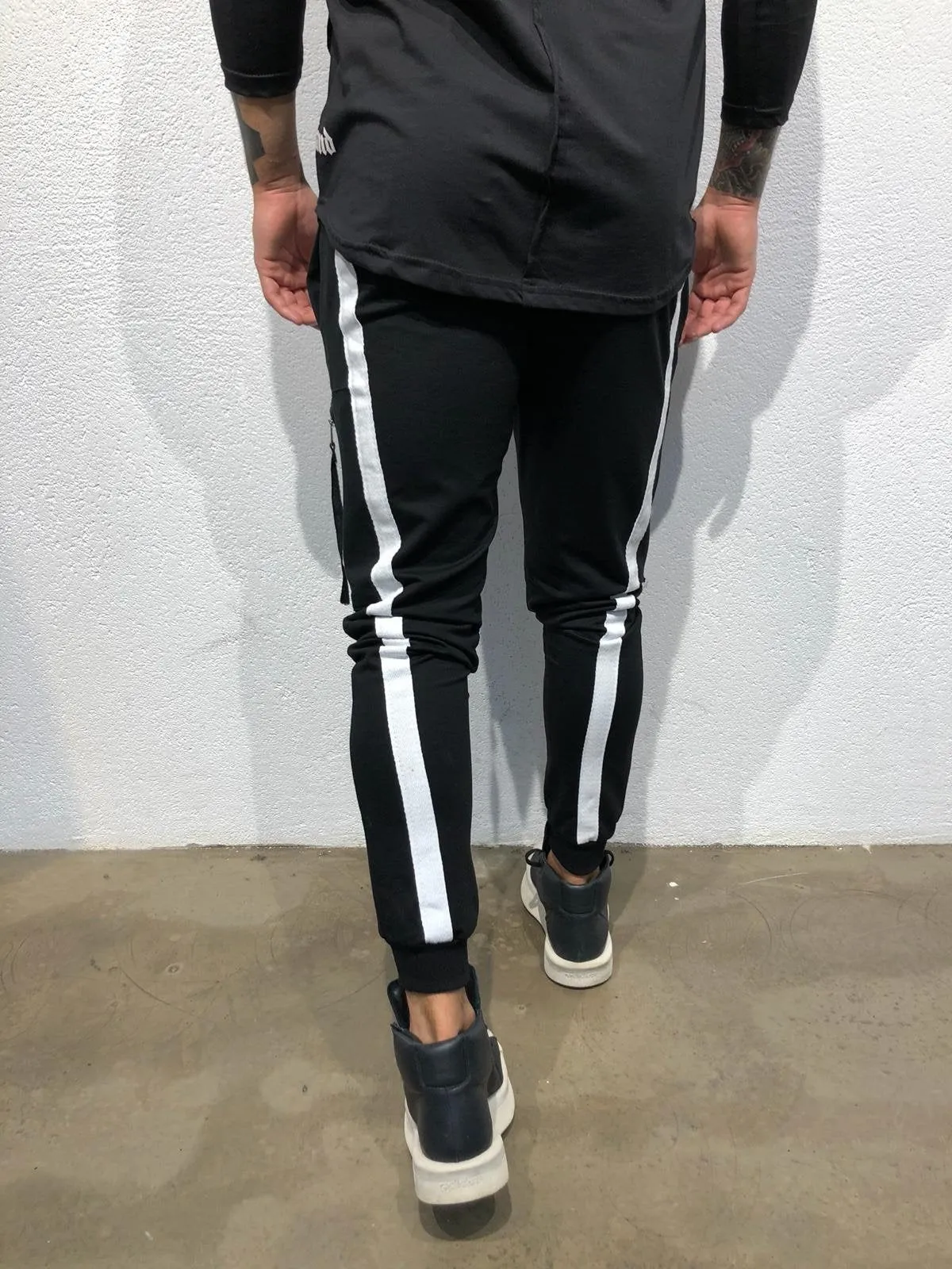 Sneakerjeans - Black Striped Jogger Pant B303 Joggers