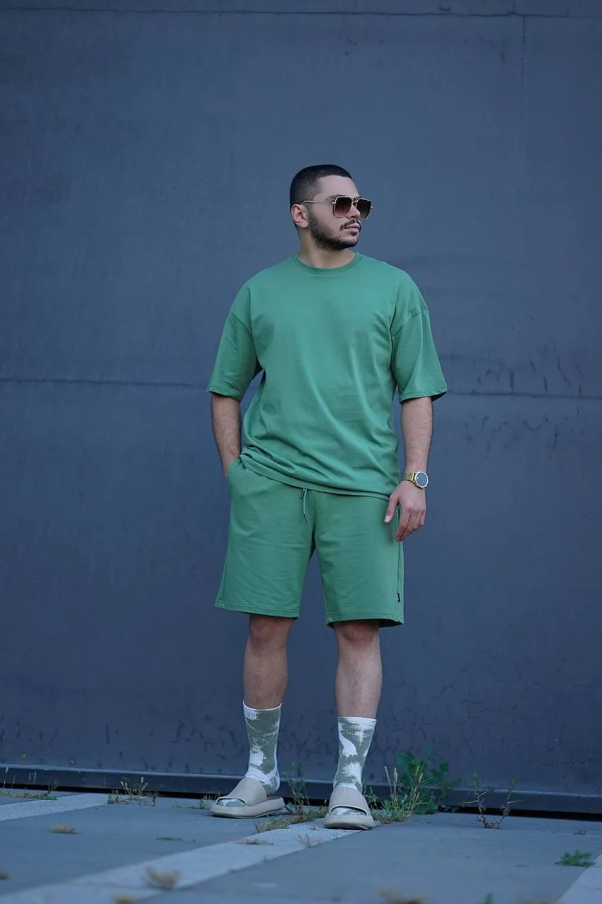 Sneakerjeans Green Shorts Jogger Set ES91