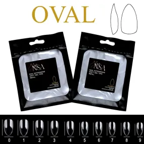 Soft Gel Tips Individual Refill Sizes 50pcs - Oval