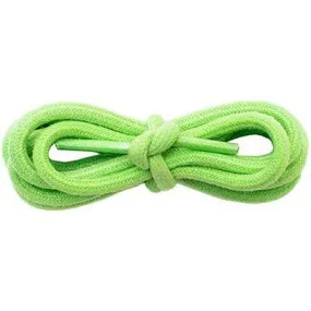 Waxed Cotton 3/16 Round Laces - Lime Green (2 Pair Pack) Shoelaces