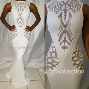 White Allele Mermaid Dress