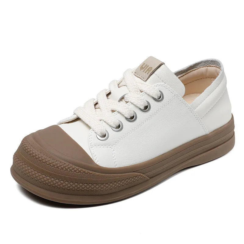 Women Minimalist Fashion Flat Soft Leather Casual Shoes